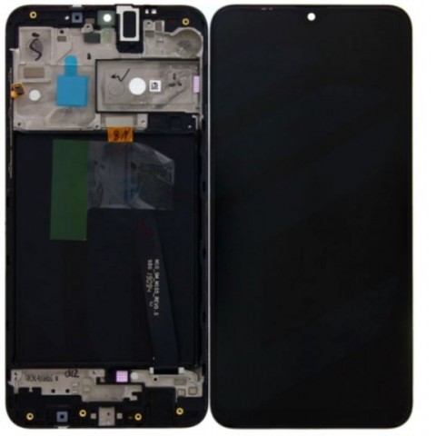 LCD+Touch screen Samsung A105 A10 juodas (black) (Service Pack) (O)
